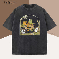 Frog and Toad T-shirts Classic Book Cottagecore T Shirt Woman Cotton Oversize Tees Book Lover Graphic Tee Loose Short-sleeve