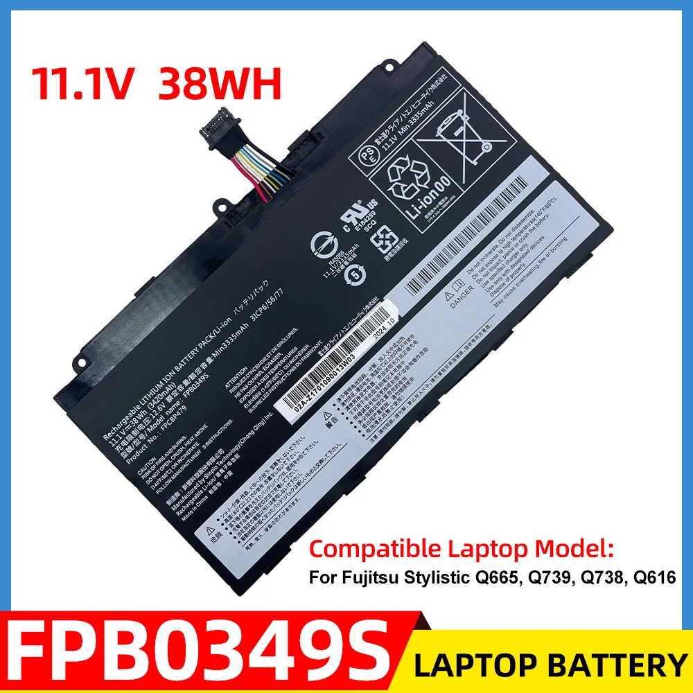 

New FPB0349S 11.1V 3420mAh 38WH Laptop Battery For Fujitsu Stylistic Q616 Q665 Q738 Q739 Laptop