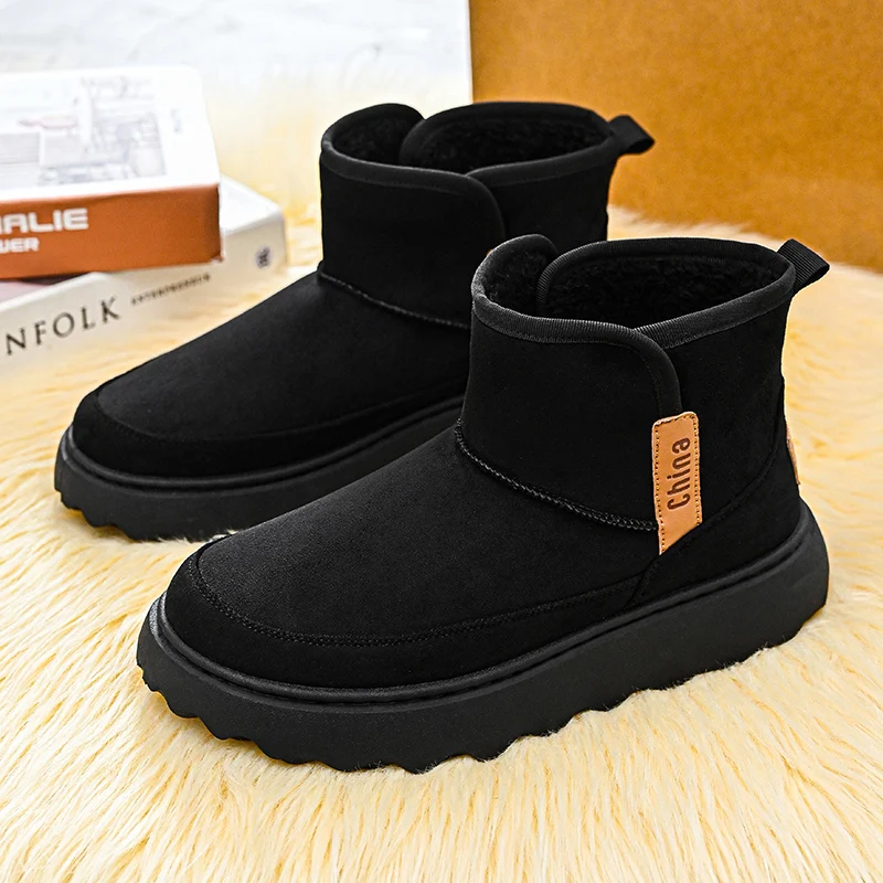 

Men’s 2025 Insulated Snow Boots, Faux Fur Lined & Anti-Skid, Perfect for Veterans Day & Skiing or Snowboarding