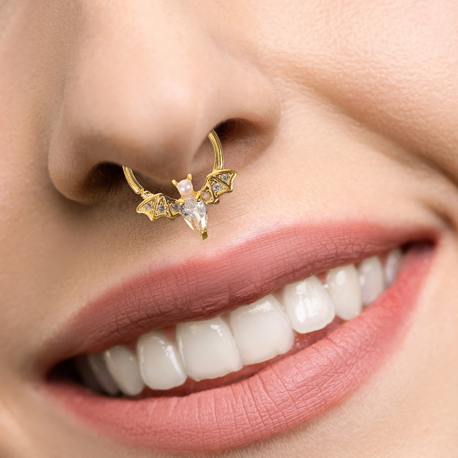 2 uds joyería para Piercing en la nariz para mujer deslumbrante decoración de cristal atractiva adecuada para citas fiestas en club nocturno anillos de nariz para mujer