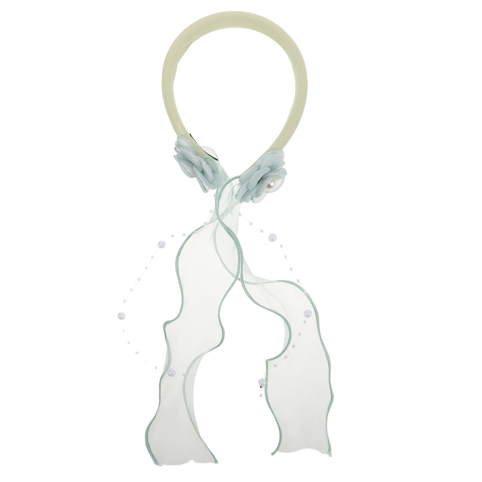 

Floral Mesh Headband Lightweight Breathable Spring Summer Ribbon Hair Accessory Elegant Flower Headband for Women Girls