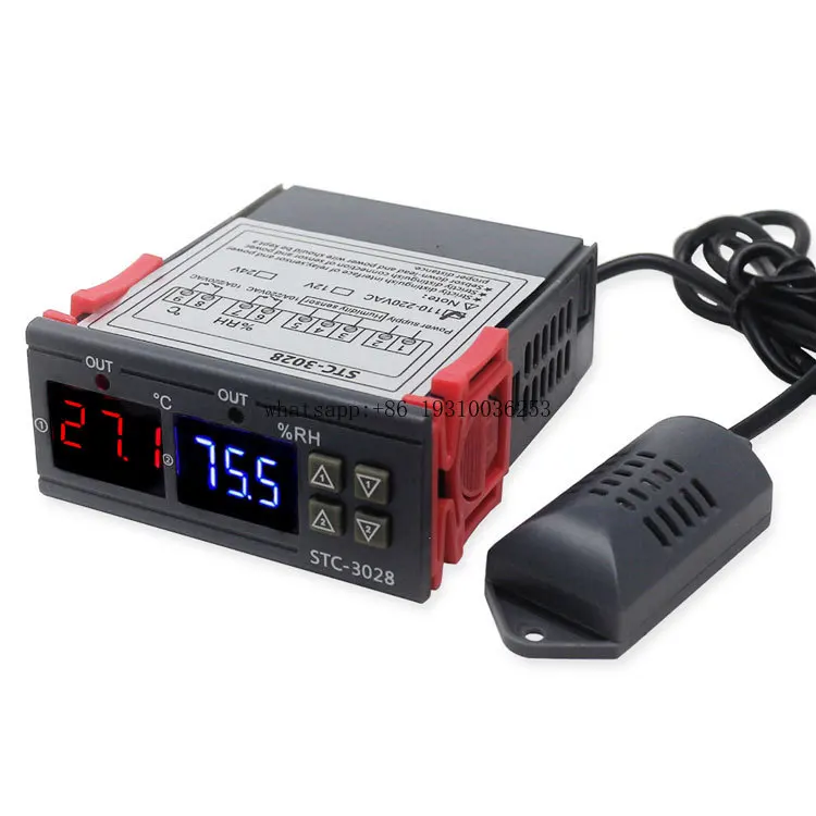 

STC-3028 Digital Thermometer Hygrometer Thermostat Temperature And Humidity Control STC 3028 Controller AC 110V 220V DC 12V 24V