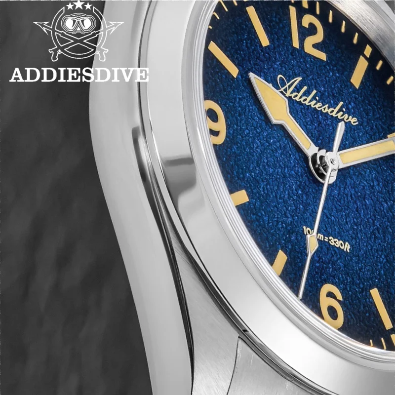ADDIESDIVE 100M Waterproof reloj hombre AD2544 Men Watch C3 Super Luminous Sapphire Glass 316L Stainless Steel Quartz Watch