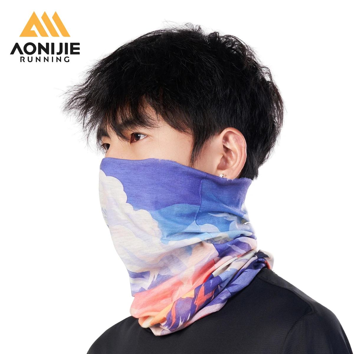 AONIJIE E4446 UV Protection Running Neck Gaiter Sweat-Wicking Sports Headband Breathable Face Mask for Cycling Marathon Hiking