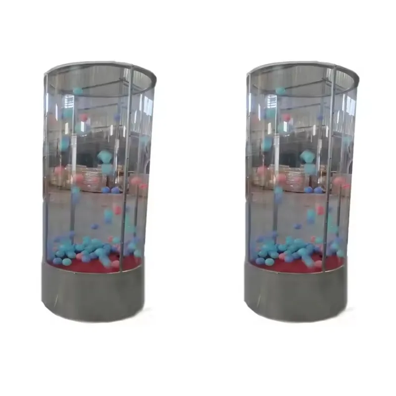 New inflatable cube cash grabber booth coin-operated game with flying money or ball machine