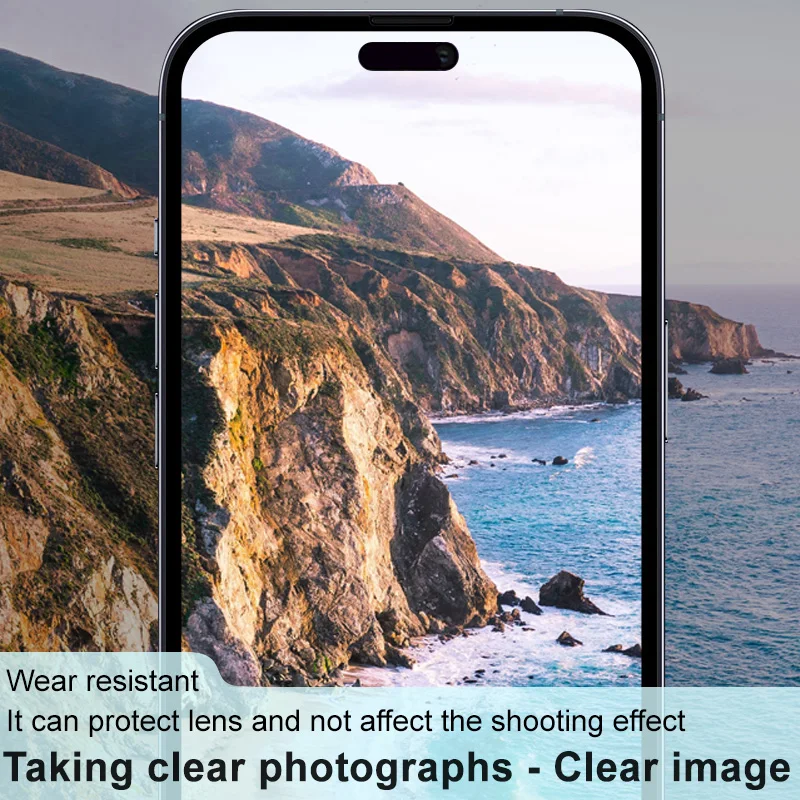 IMAK لهاتف iPhone 15 Pro / 15 Pro Max واقي عدسة الكاميرا من الزجاج المقوى + غطاء عدسة أكريليك (الإصدار الأسود) #6