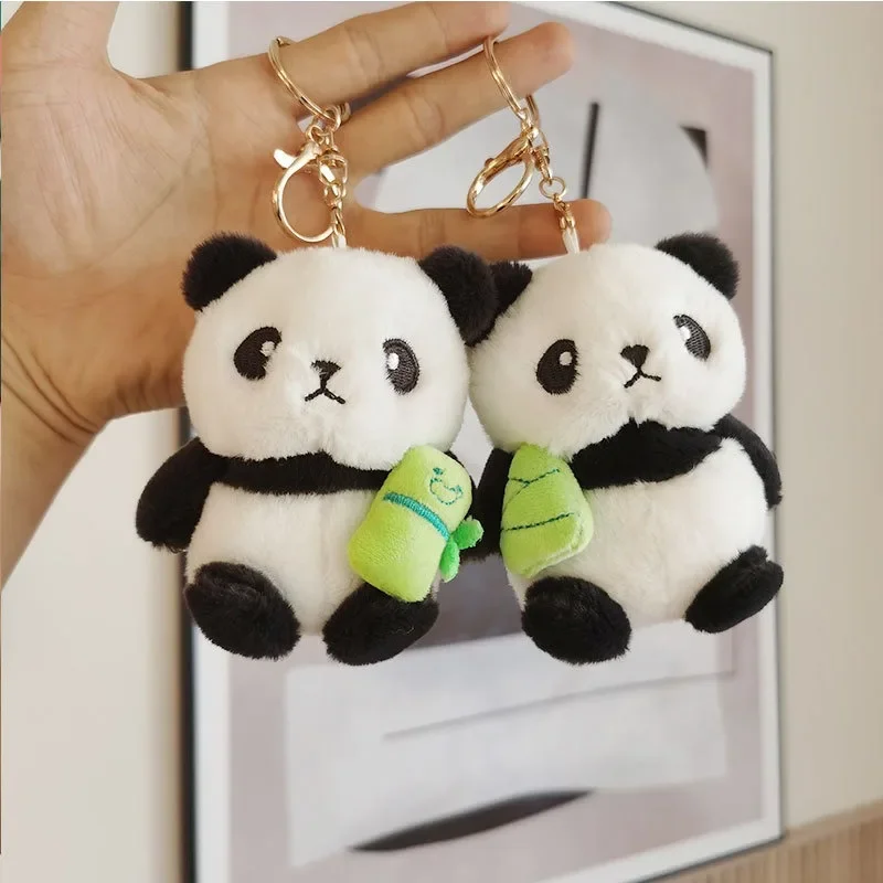 Kawaii Panda Plüschtier Schlüsselanhänger Puppe Niedlicher Panda Anhänger Tasche Zubehör Auto Schlüsselanhänger Anhänger Paar Schlüsselanhänger Zubehör