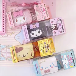 Kawaii Sanrio Car Key Protective Cover Case Cute Hello Kitty Kuromi My Melody Cartoon Pu Zipper Storage Bag Car Accessories