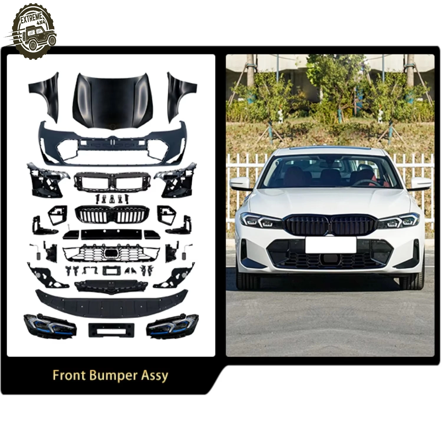 

Оптовый комплект обвеса G20 M-Tech для BMW F30 F35 2013-2018 - Полный набор для переоборудования с бамперами, капотом, фарами и задними фонарями