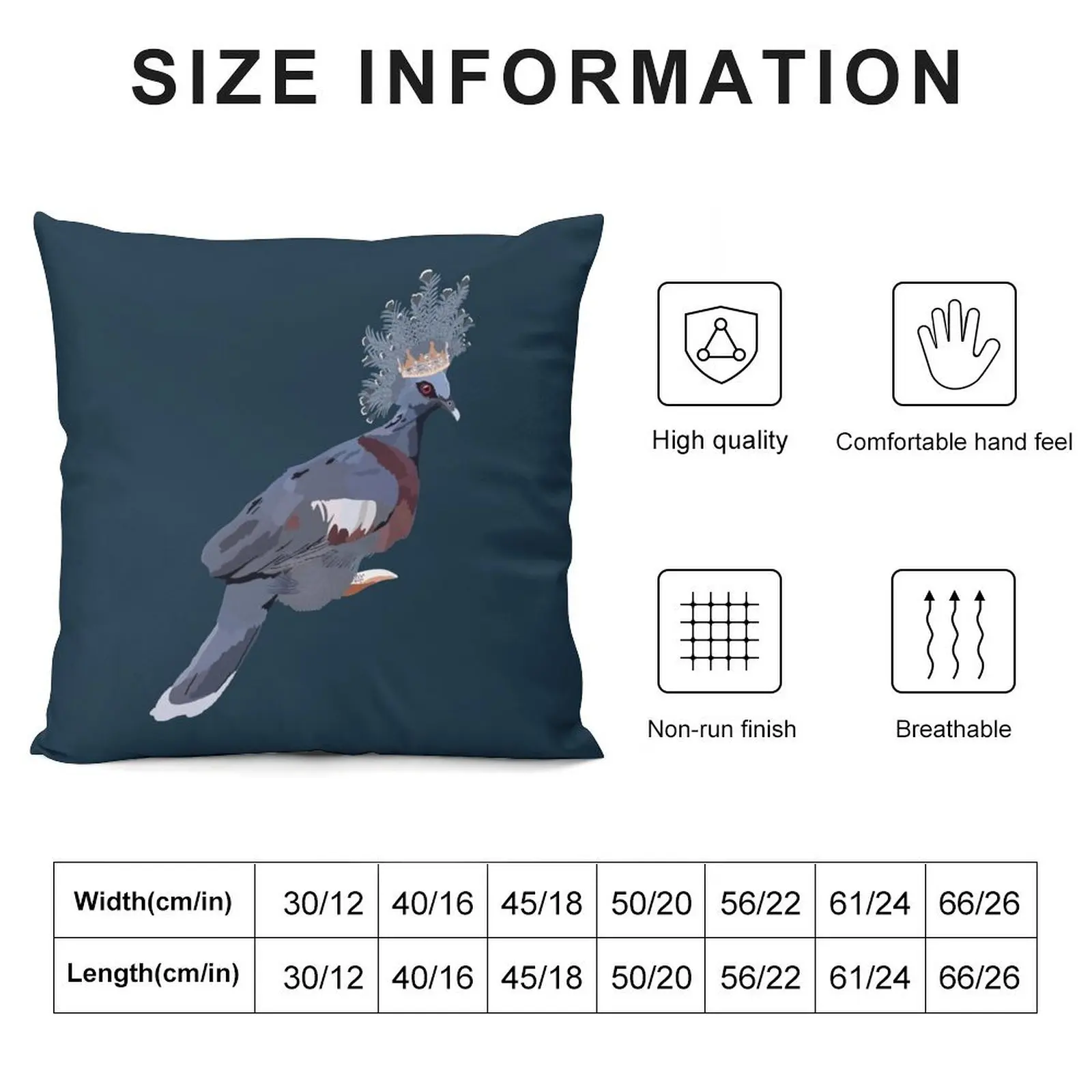 Victoria ‘ crowned’ pigeon Throw Pillow autumn pillowcase Pillow Case pillow