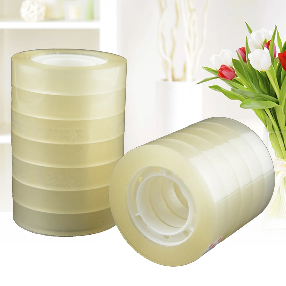 

24pcs Clear Transparent Tape Sealing Sticky Tape Rolls Home Office Packing Supplies School Stationery