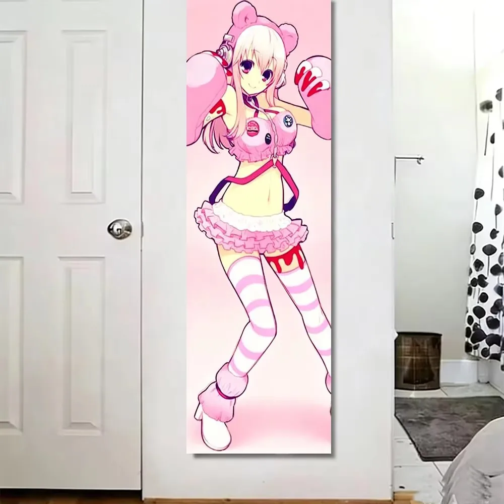 VIKAMA Millennium Cute Super Sonico Tapestry Anime Girl Vertical Wall Hanging 2D Home Decor for Entryway Bedroom Living Room
