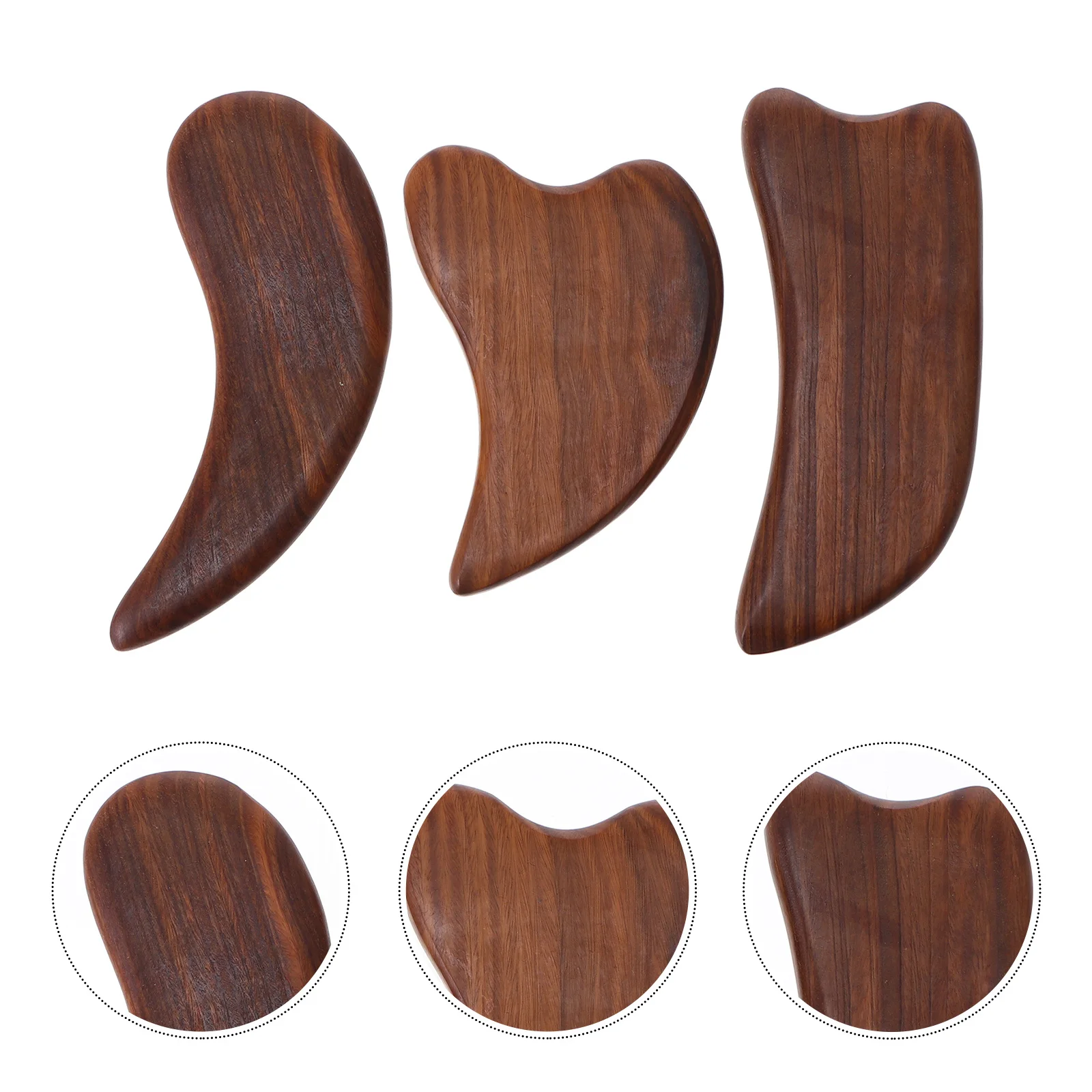 3 قطع من أداة تدليك الجسم غوا شا مكشطة لوحة كشط لتخفيف العضلات