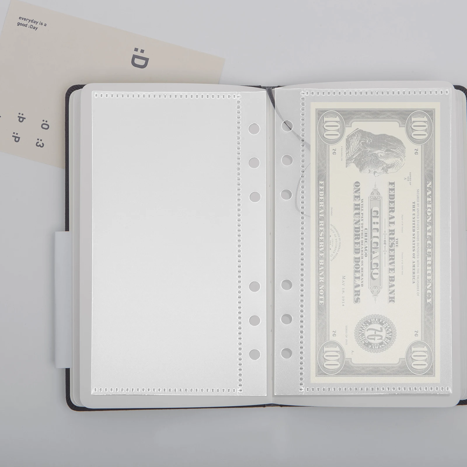 5pcs PP Partition Page Clear Label Binder Insert Pocket Divider Envelop for Budget Book Manual Ledger Sticker Card Storage