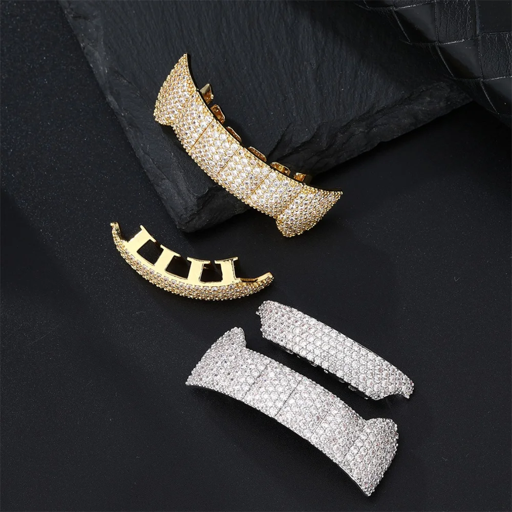 Anztilam New Iced Out Grills Round Grillz Tooth Grill Men Women Hip Hop Caps Brass Fashion Jewelry Free Shipping