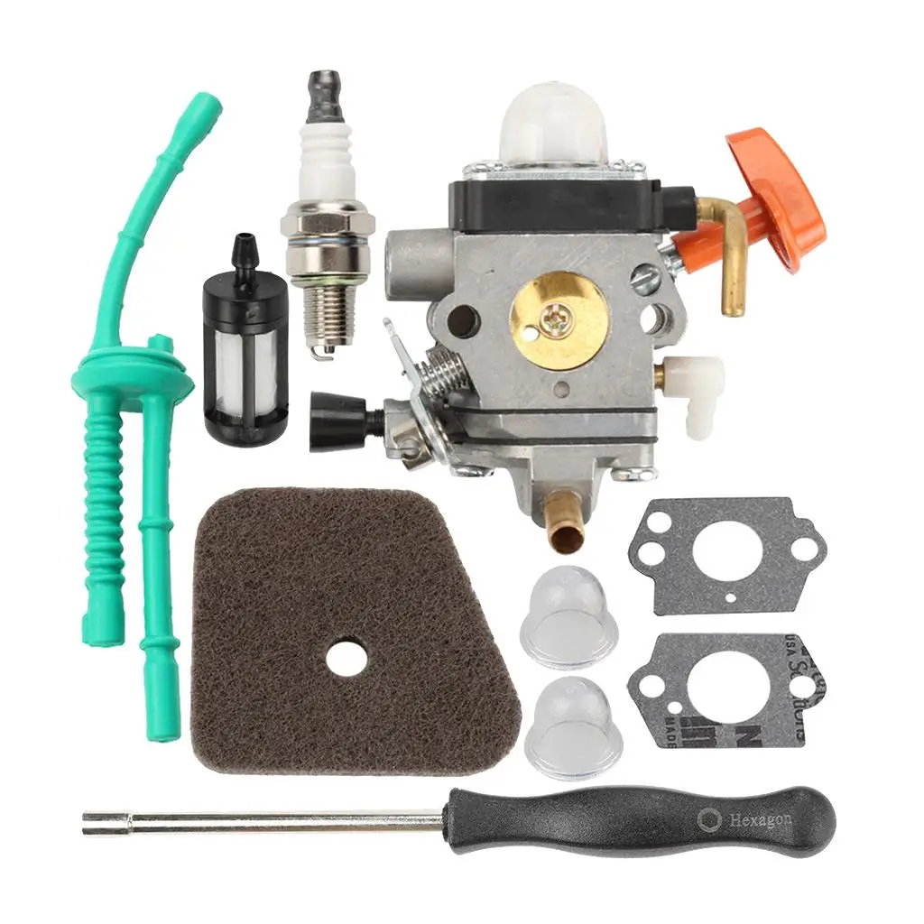 Carburetor Carb Kit Plastic Alloy String Trimmer Parts Tune Up Replacement for FS87 FS90 FS110 Models