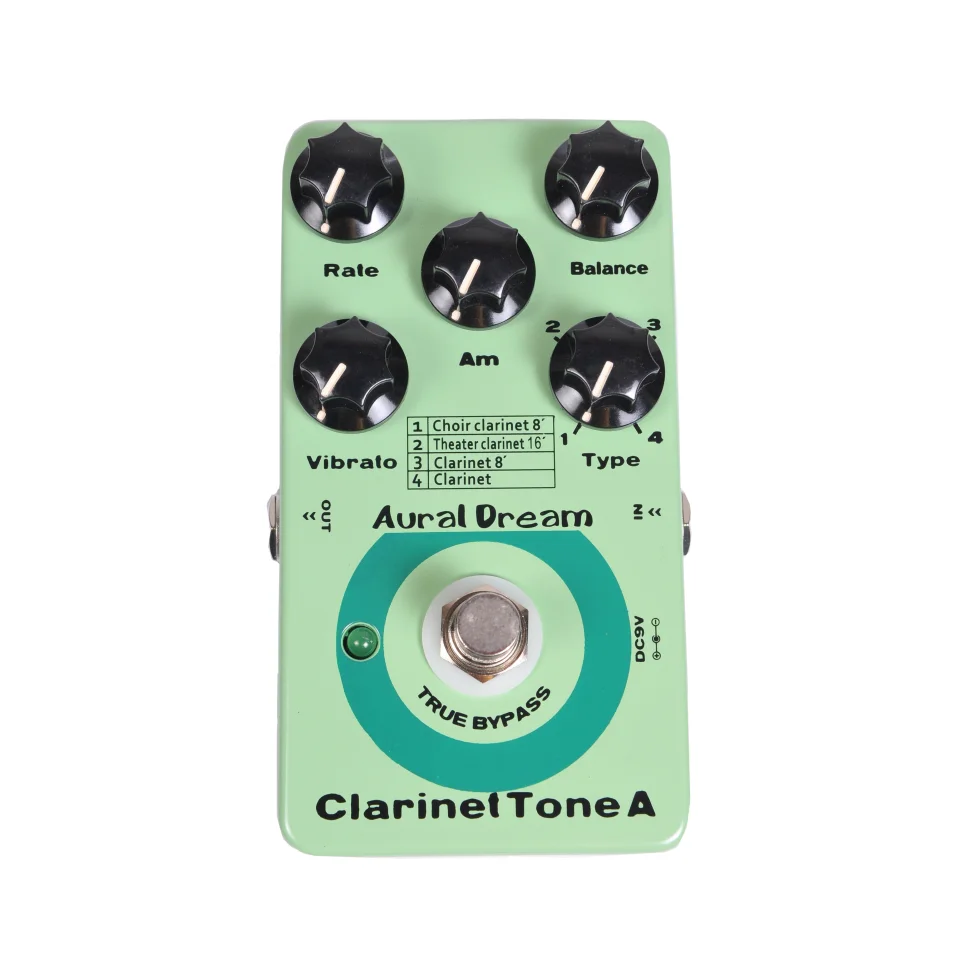 

Aural Dream Clarinet Synth Guitar Pedal Has 4 Types Using Pitchshift,Octave,Harmony,Vibrato,Tremolo,Rotary and Organ Effects