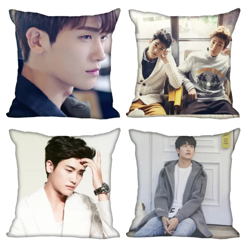 

Park Hyung Sik KPOP Pillow Case For Home Decorative Pillows Cover Invisible Zippered Throw PillowCases 45X45cm