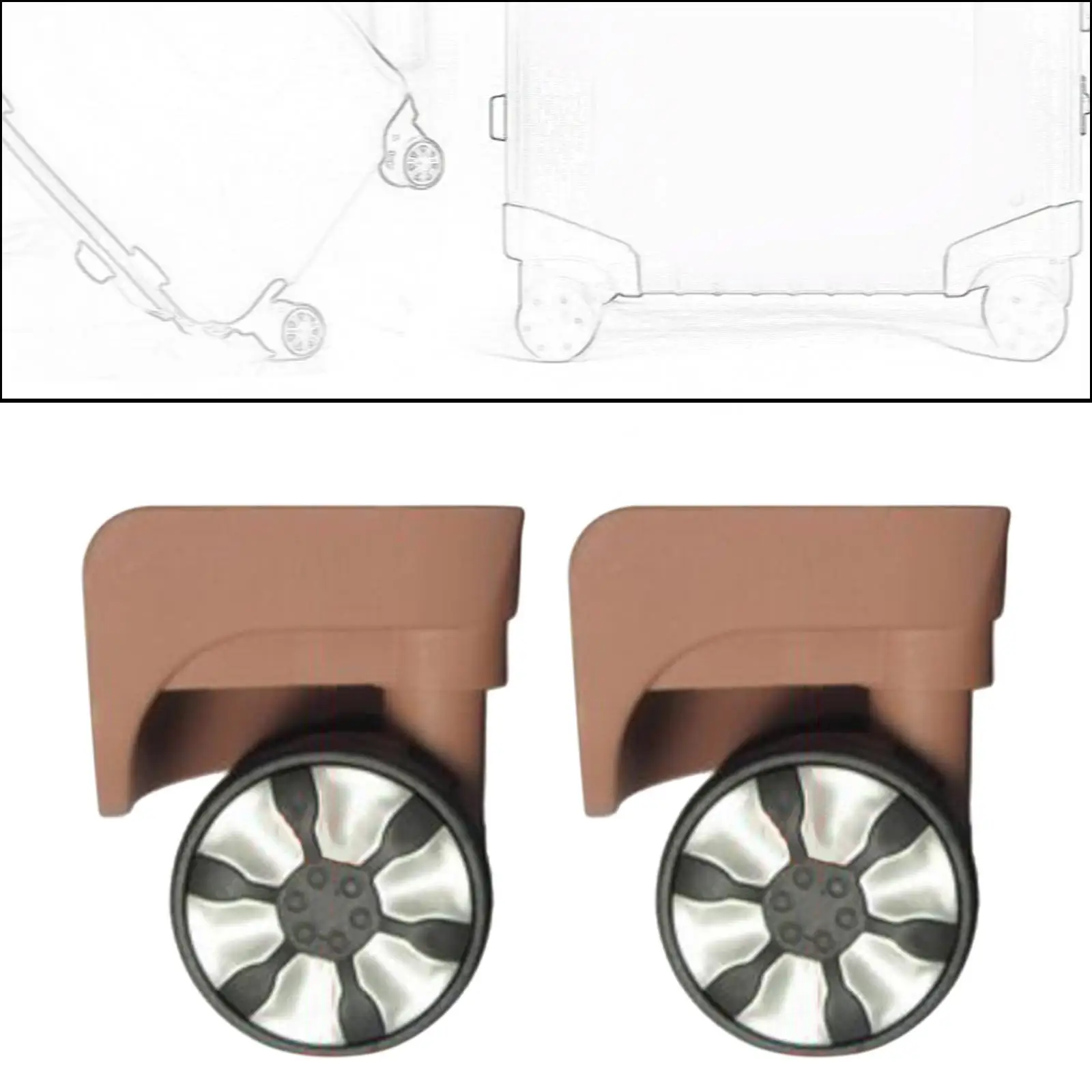 

A78 колеса для багажа, запасные части, гибкий, бесшумный, вращающийся на 360° дорожный чехол, колесики для багажного чемодана, колеса для дорожного чемодана