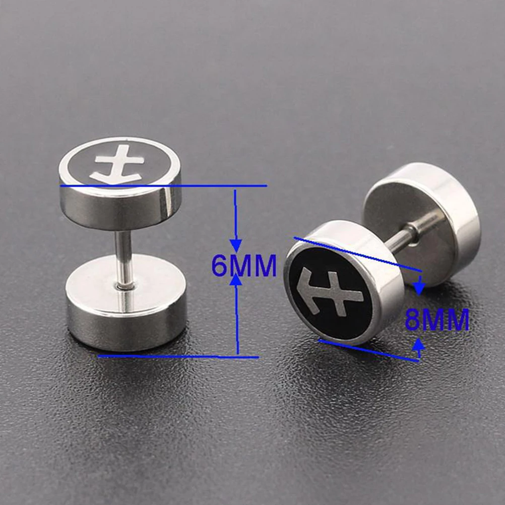 

1 Pair Stainless Steel Screw Earrings Zodiac Virgo Ear Plugs Locking Earring Backs Men Women Birthday Party Lightweight Durable