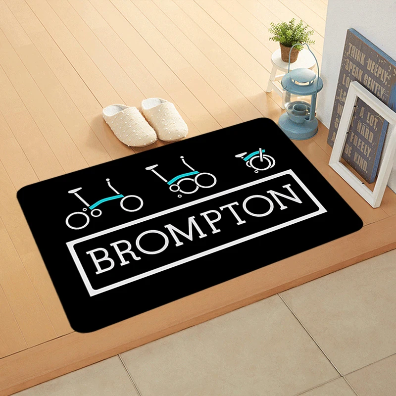 Foot Rug Welcome Floor Mat for Entryway Bicycle Bromptons Bathroom Hallway Carpet Kitchen Water Adsorbed Rugs Fluffy Home Decor