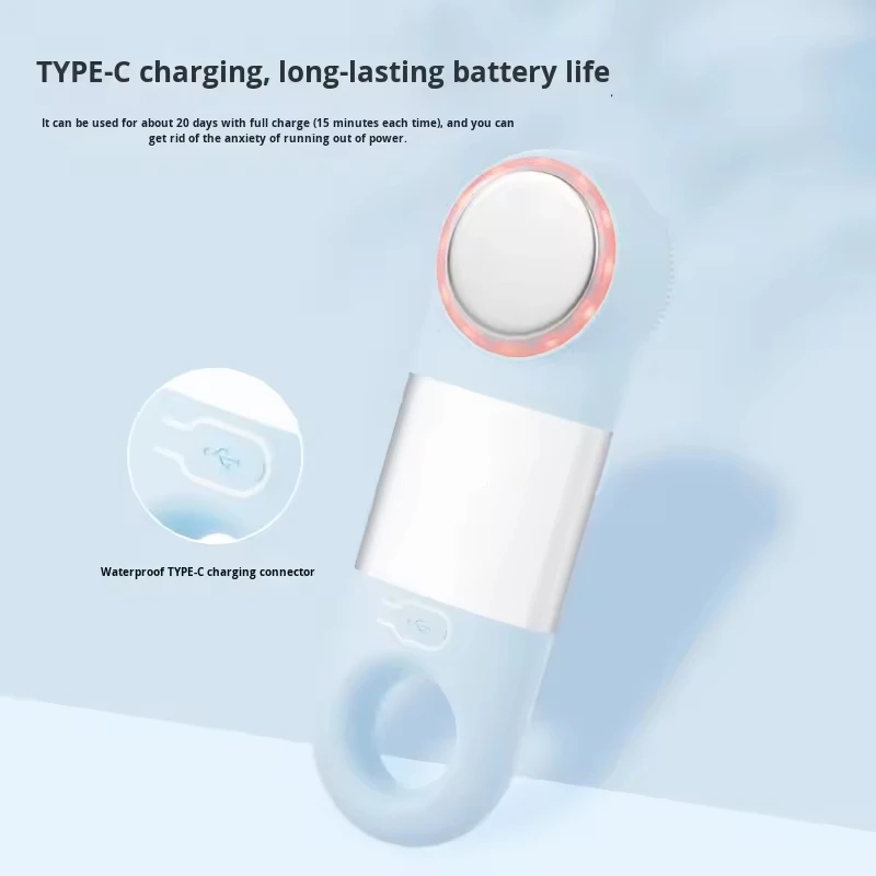 

Silicone Electric Facial Cleansing Brush Face Massager Makeup Remover Hot Cold Compress Skin Care Tool