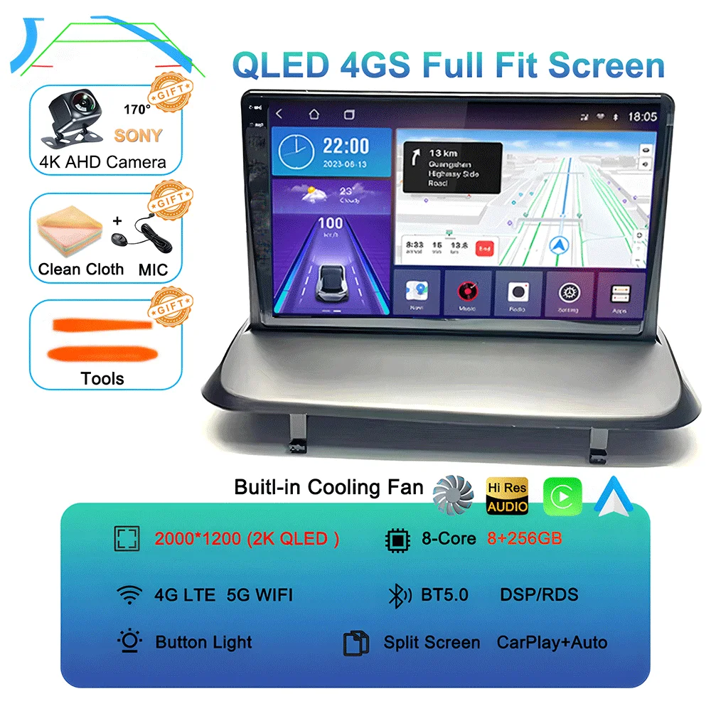 Android 16 Draadloze Carplay Auto Autoradio voor Peugeot 5008 3008 2009-2015 Audio GPS Navigatie Multimedia Videospeler Stereo