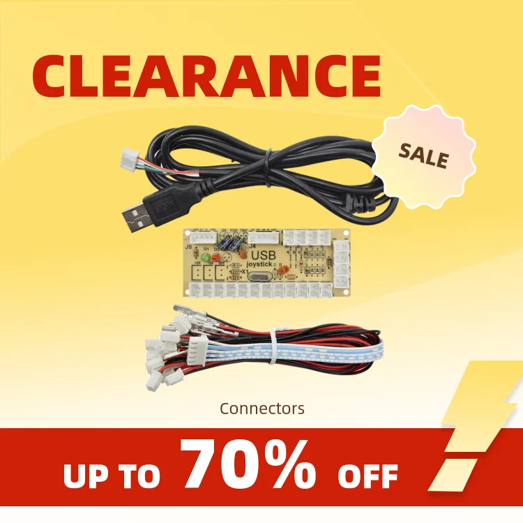 Clearance_Zero Delay Arcade USB Encoder PC إلى عصا التحكم Arcade Rocker لوحة دوائر كهربائية وحدة التحكم لـ MAME 2Pin مع كابل دفع