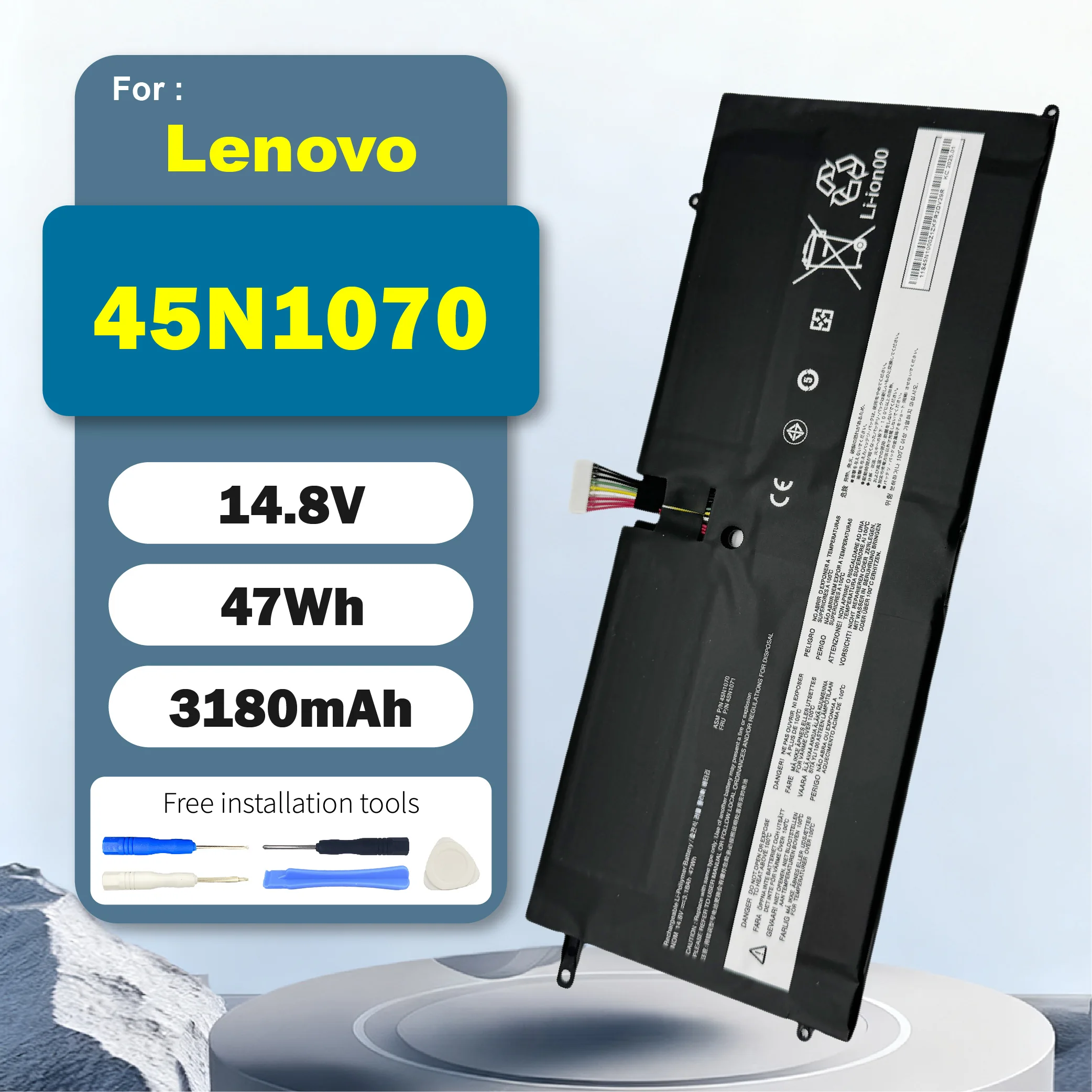 

45N1070 47Wh Long Lasting Replacement Battery for Lenovo ThinkPad X1 Carbon 1st Gen 3443 X1C 3460-CLG 3444-55U Safe Charging