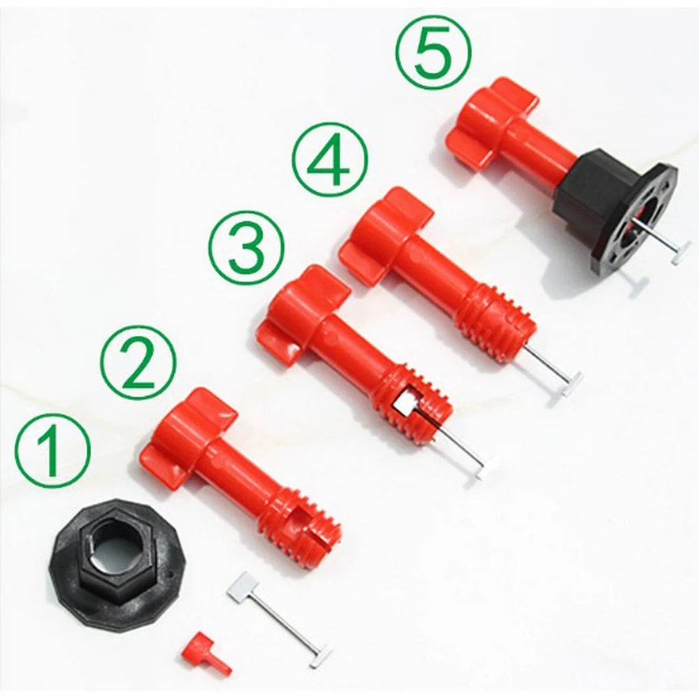 75Pcs/Set Flat Ceramic Level Wedges Tile Spacer for Flooring Wall Tile Spacer Tile Leveling System Leveler Locator Spacers Plier