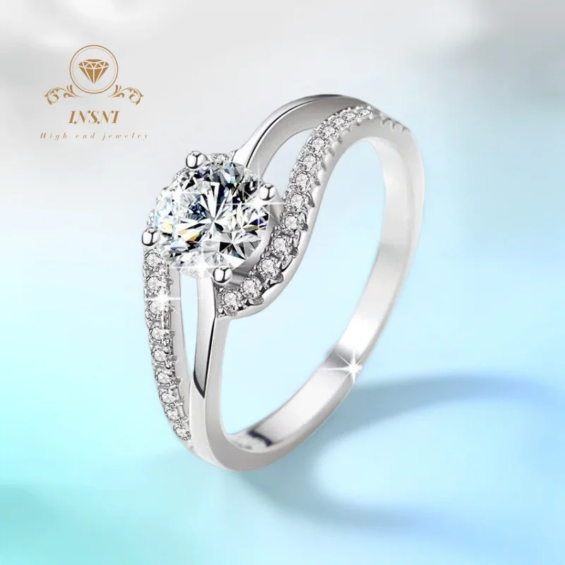 

0.8ct Angel's Eye Mobius Moissanite Rings S925 Silver Women's Certified Minimalist Design Free Gift Stylish Durable Non-allergic