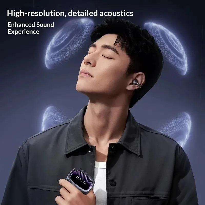 Flower HaloClip Bluetooth Ear Clip Earbuds - Noise Cancelling, Long Battery