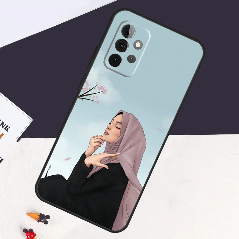Muslim Islamic Arabic Hijab Gril Case For Samsung Galaxy A54 A34 A14 A52S A12 A22 A32 A52 A50 A51 A71 A13 A53 A33 Cover