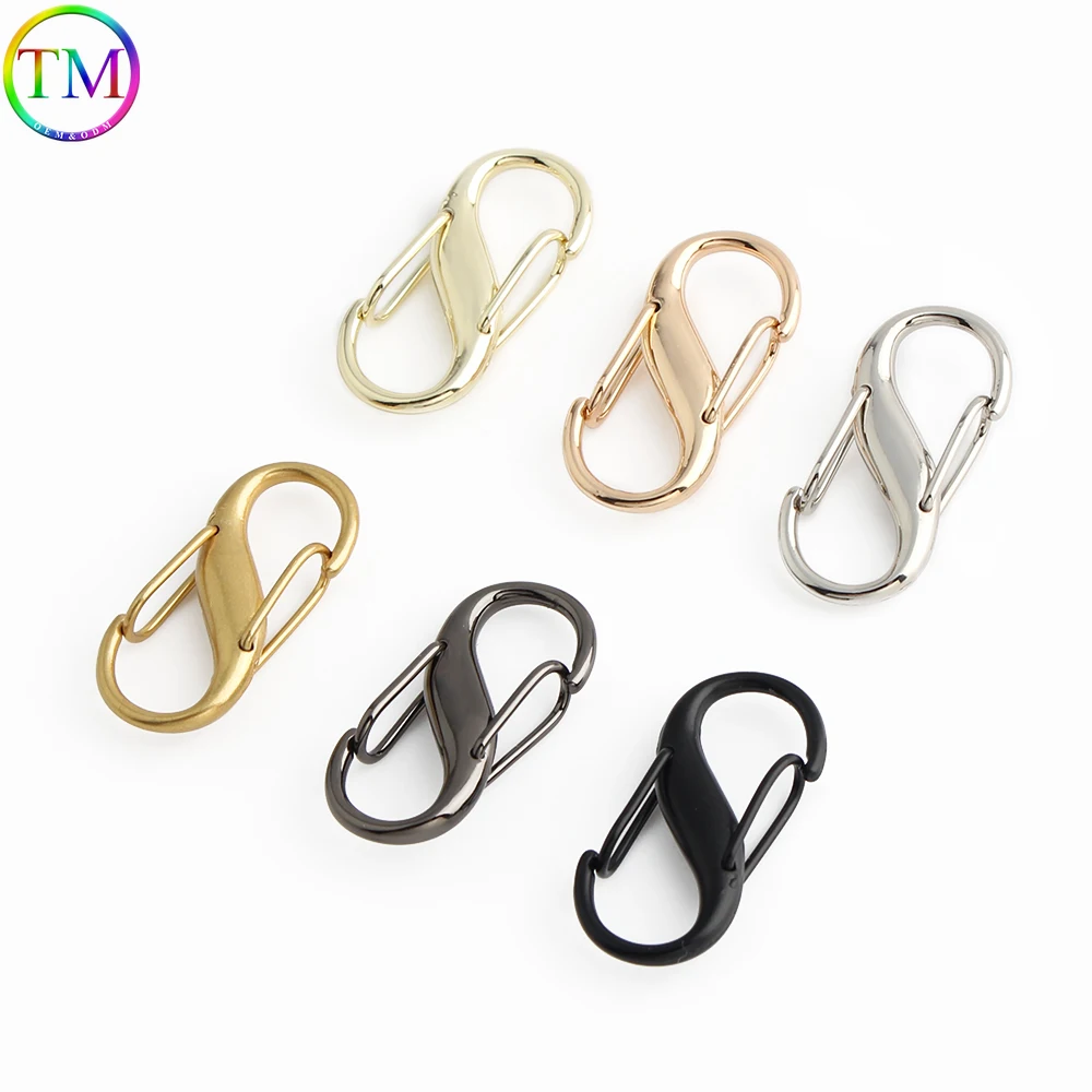 S Type Double-hanging Buckle Hook Loading Carabiner For Shoulder Bags Shortened Chain Length Convenient Clasp Hooks Accessories
