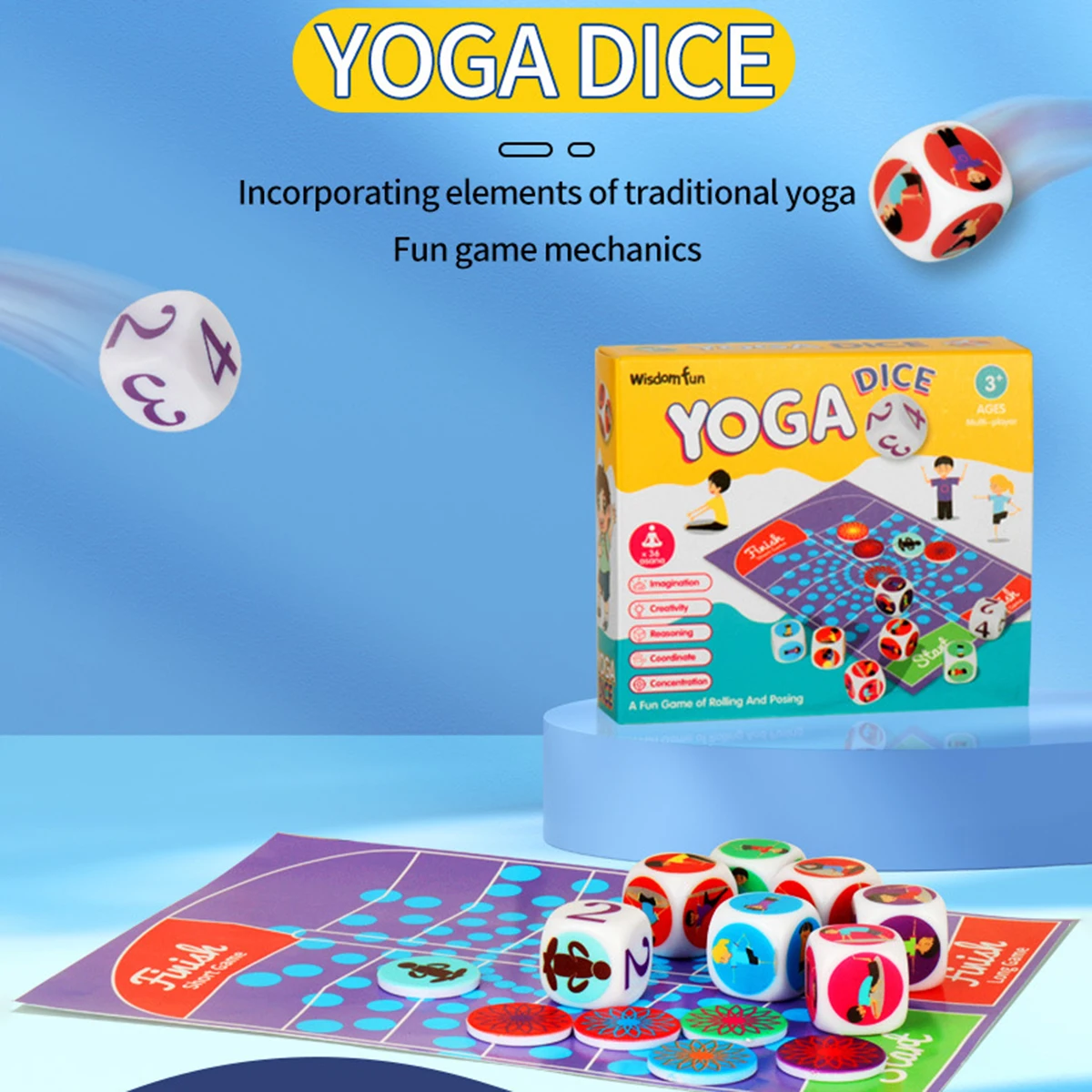 Juguete de dados de Yoga, dado - Kids Yoga Education reseña y precio