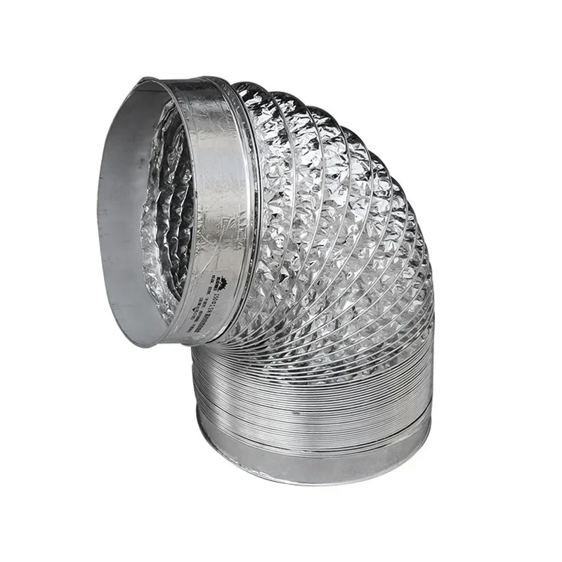 Aluminum Foil Tube Flexible Ventilation Hose Pipe Air Vent System for Kitchen, Toilet, Hydroponics Extractor Fan Duct