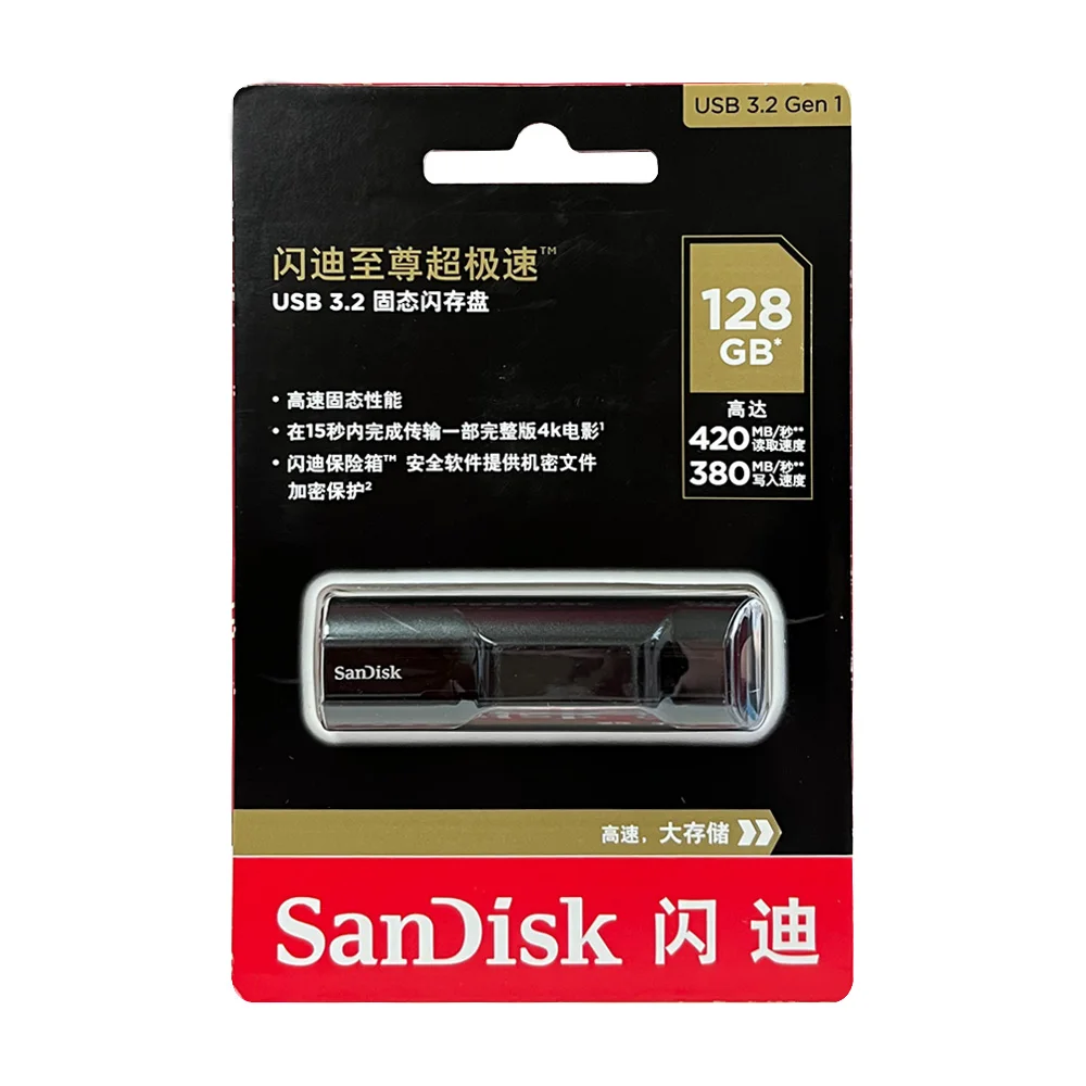 Твердотельный флэш-накопитель SanDisk Extreme PRO USB 3.2 128 ГБ 256 ГБ 512 ГБ 1 ТБ USB-накопитель до 420 МБ/с SDCZ880 U-диск