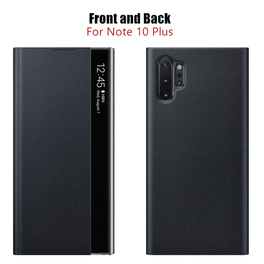 Window View Leather Cases For Samsung Galaxy S26 Ultra S23 S24 S22 A72 S25 Ultra 5G S21 S20 FE S25Plus Note20 10 Leather Cover