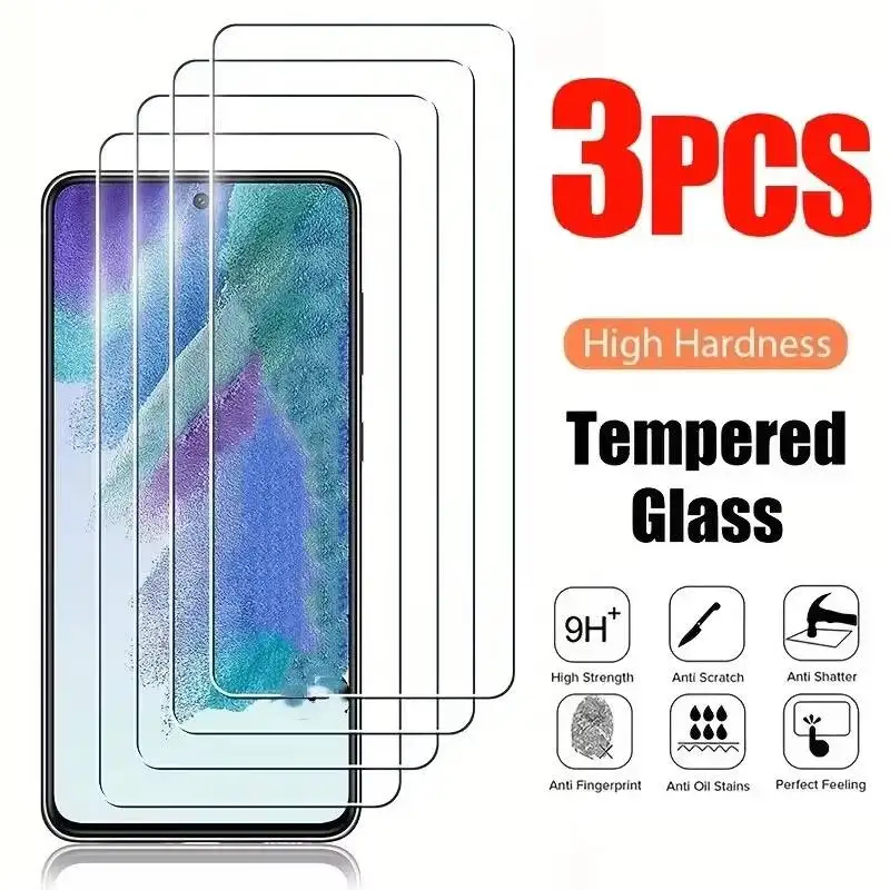 

3 шт. закаленное стекло для Samsung A05 A05s, прозрачная пленка для защиты экрана для Galaxy A52s A17 4G 5G