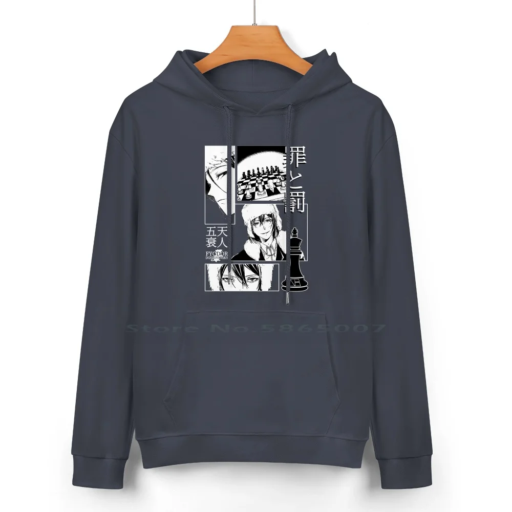 Fyodor Dostoyevsky Cotton Hoodie Sweater 24 Colors Fyodor Dostoyevsky Bungou Stray Dogs Bsd Wan Dazai 100% Cotton Hooded