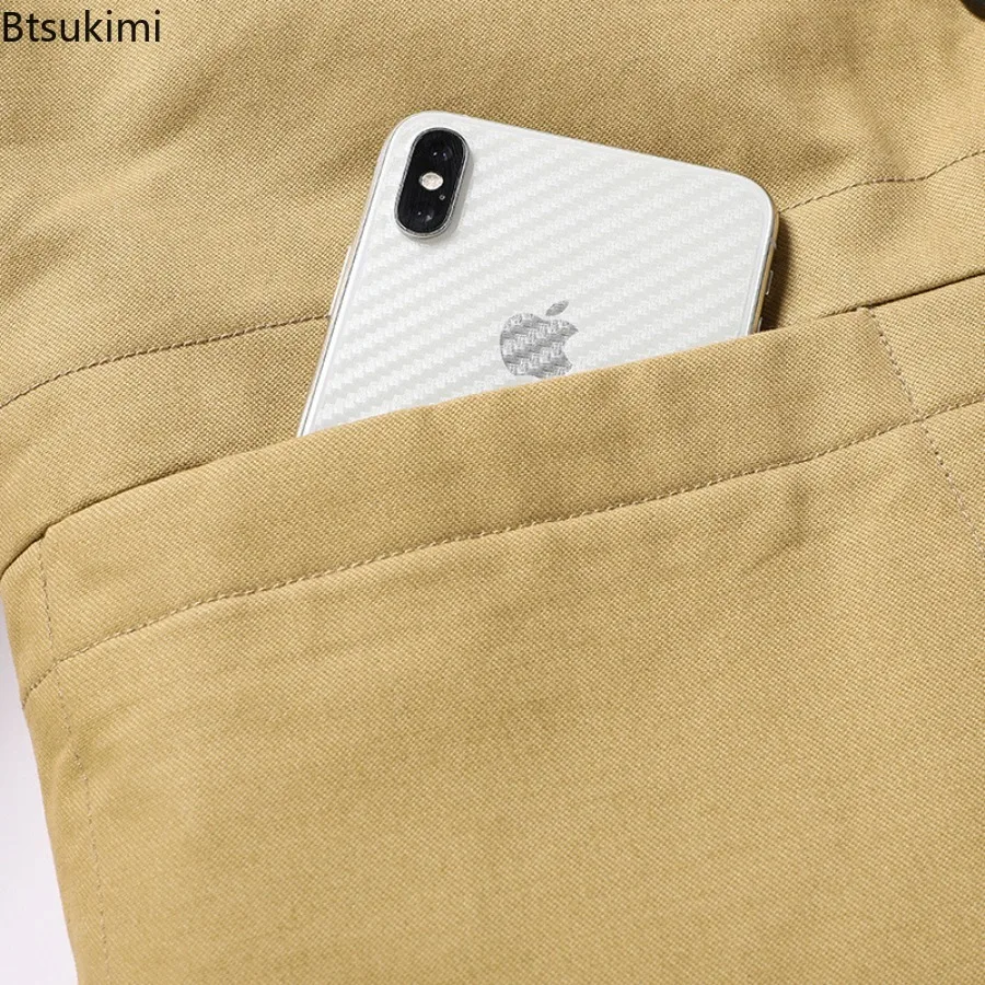 New 2025 Men's Autumn Winter Bomber Jackets Pure Cotton Tactical Hiking Cargo Coats Male Windbreaker Business Jackets Clothing