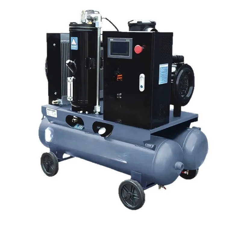 Low pressure screw air compressor, silent variable frequency compressor