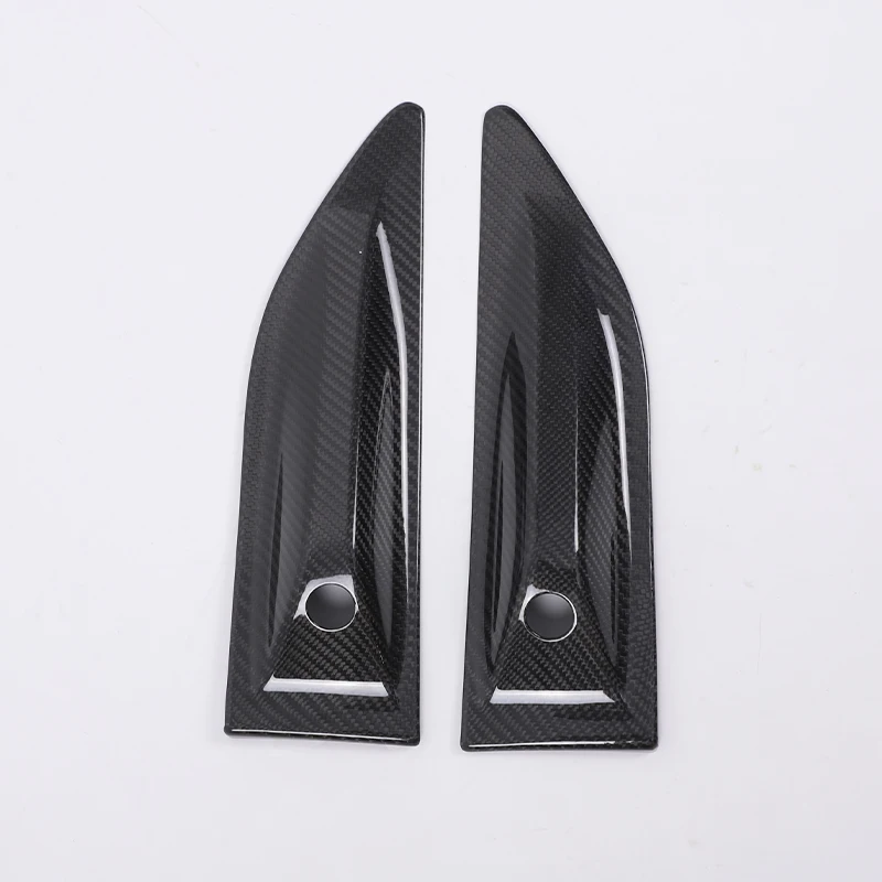 صحيح ألياف الكربون سيارة الجانب الكاميرا غطاء الزخرفية ل Xiaomi SU7 2024 + الجانب ورقة لوحة الديكور اكسسوارات السيارات الخارجية 2 قطعة