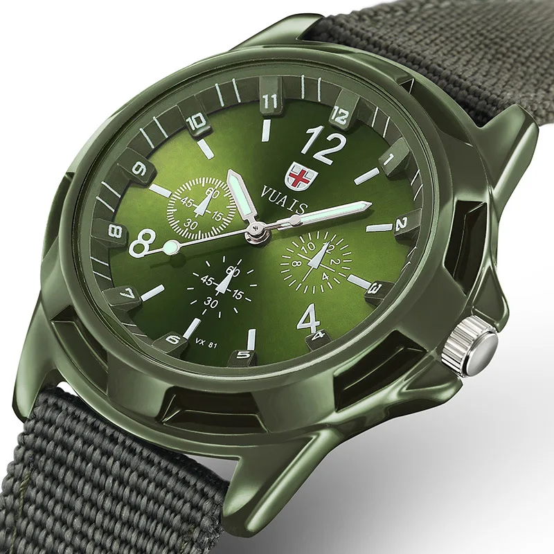 Montre en Nylon pour hommes, marque de luxe, sport militaire, Quartz, horloge, bracelet en cuir