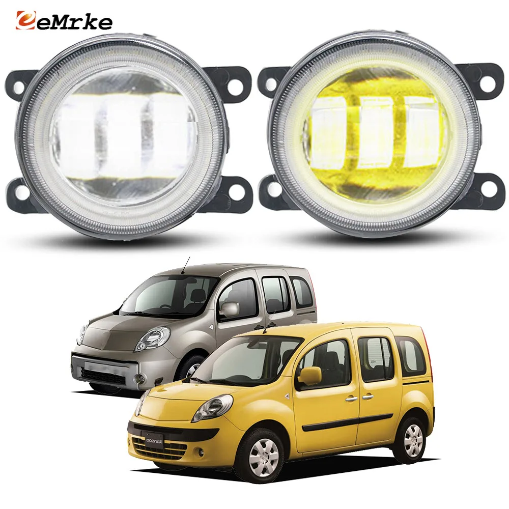 

Обновление светодиодных линз противотуманных фар Angel Eyes DRL для Renault Kangoo 2 KW 2008 2009 2010 2011 2012 2013, дневные ходовые огни Halo