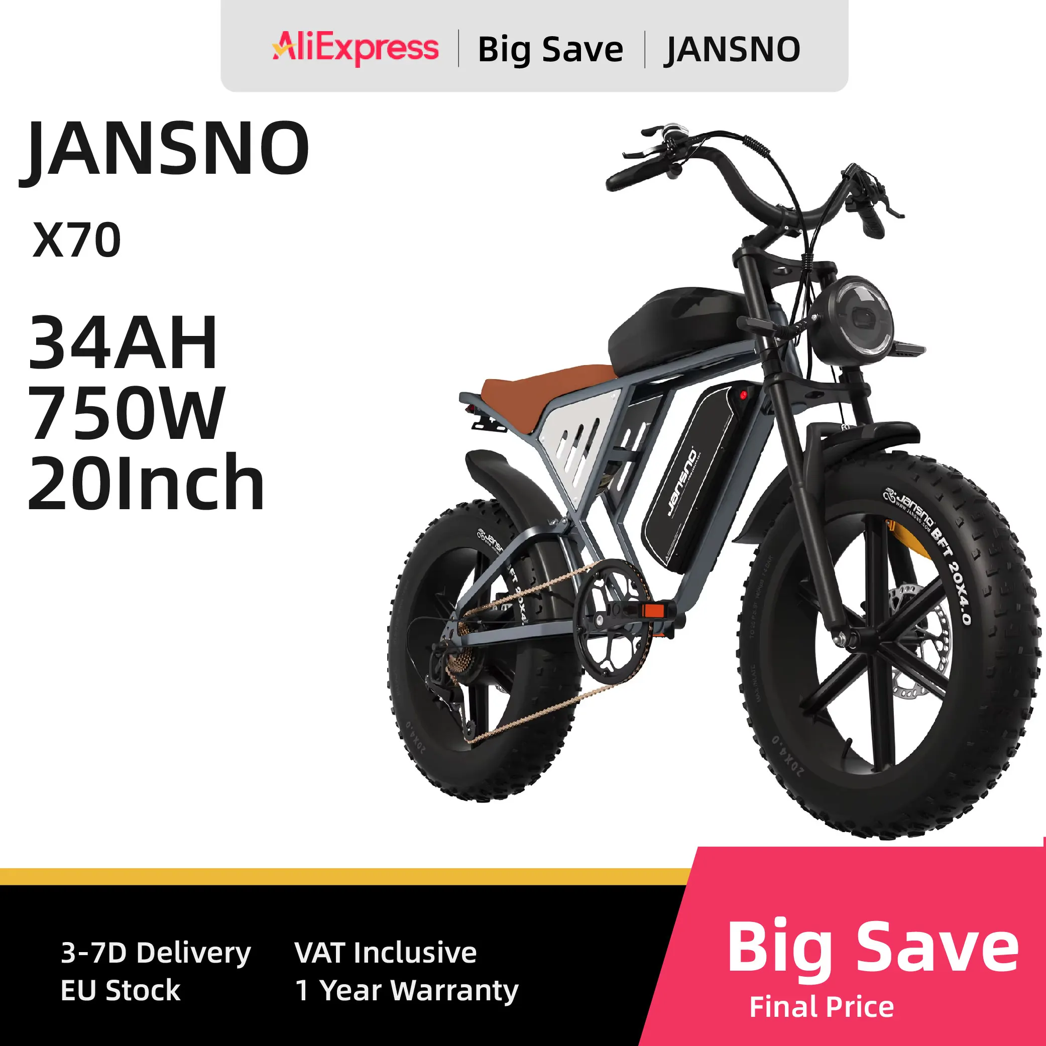 Elektro fahrrad Jansno x70 bürstenloser Motor 48v 34ah Dual Lithium Batterie Stadt Elektro fahrrad