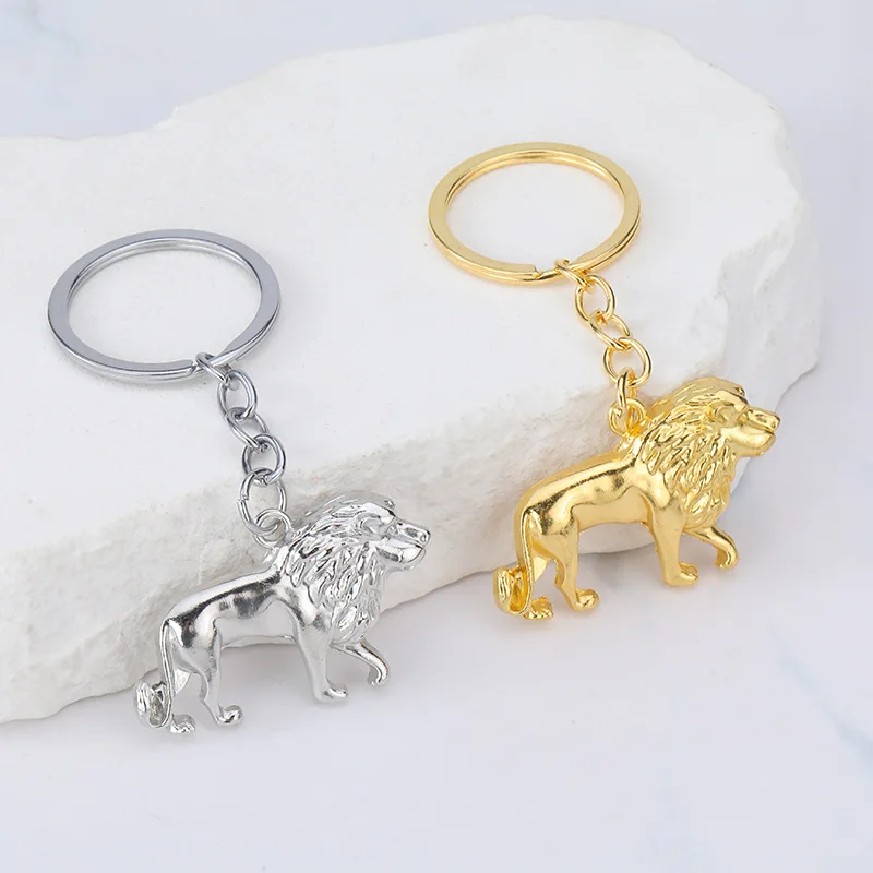 lion keychain key ring creative animal key chain key holder portachiavi chaveiro llaveros hombre