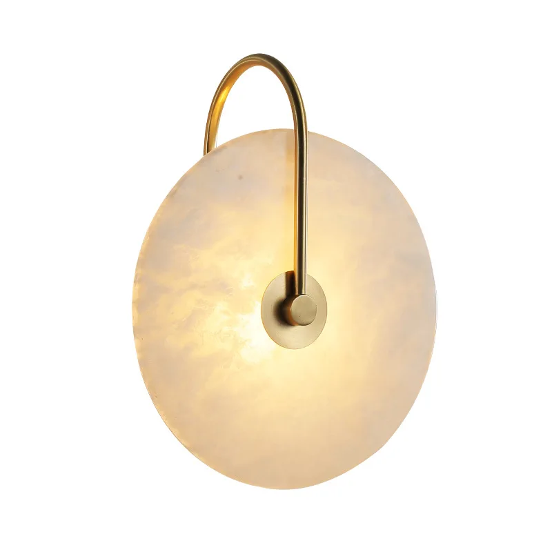 

Marble minimalist wall lamp, Nordic modern simple bedside bedroom lamp, light luxury