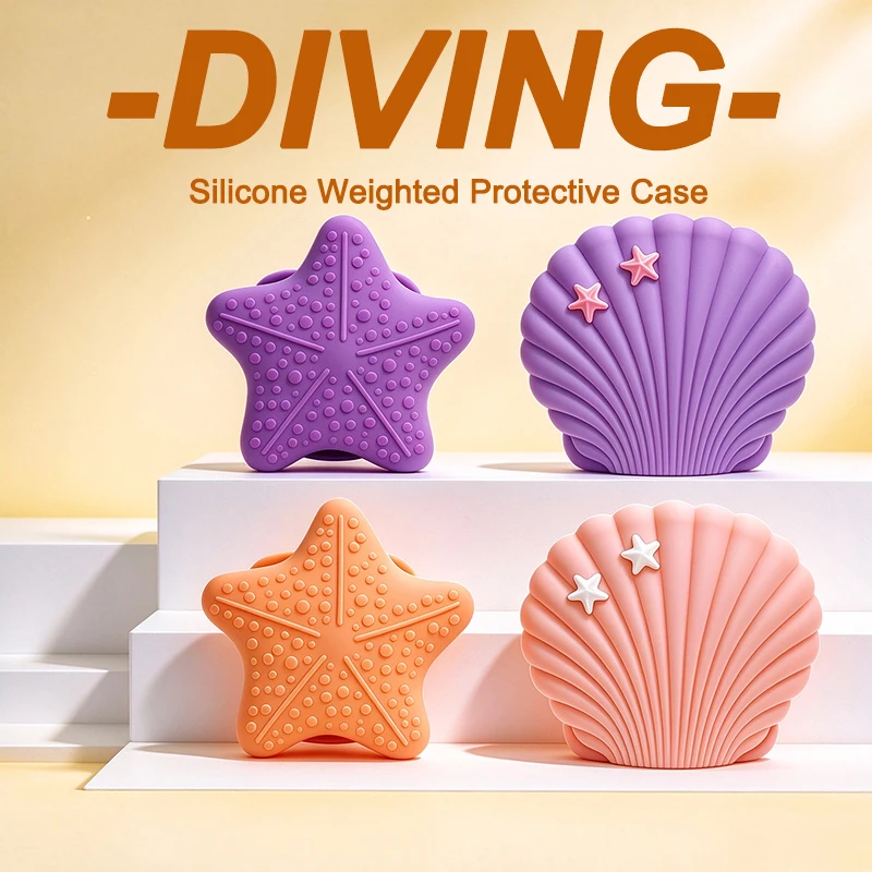 Universal Diving Weight Block Protective Shell, Solid Silicone Anti-slip Weight Sleeve, Cute Starfish Seashell Shape