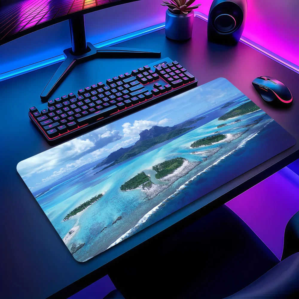 

Summer Waves Ocean Beach Seaside Mouse Pad Non-slip Thickened MousePad Large Writing Lockedge Office Student Gaming Cushion